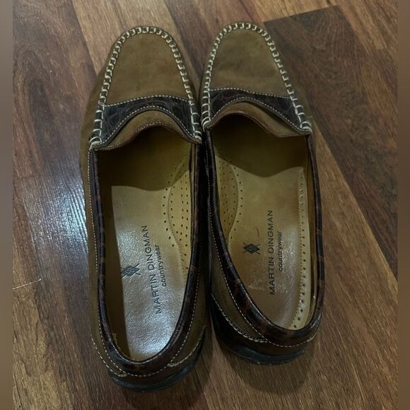 MARTIN DINGMAN Brown Leather Loafers size 12 main image 4